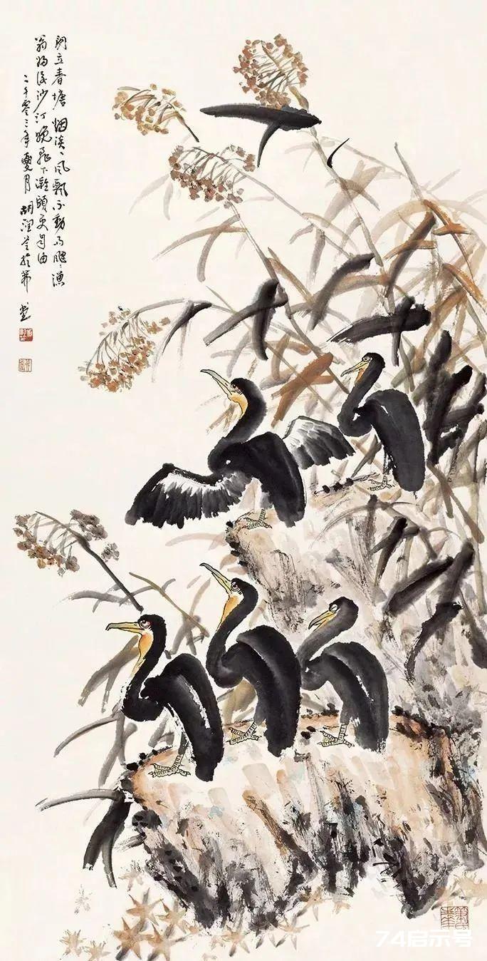 这位老先生的花鸟，超凡脱俗！