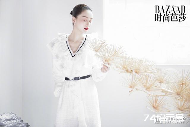 刘诗诗气质好绝！时尚芭莎3月刊释出，手绘封面化身淡彩写意女神