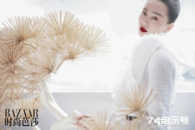 刘诗诗气质好绝！时尚芭莎3月刊释出，手绘封面化身淡彩写意女神