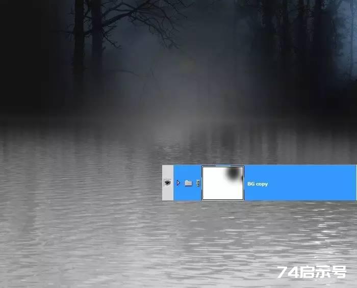 PS合成 唯美月夜渔舟场景