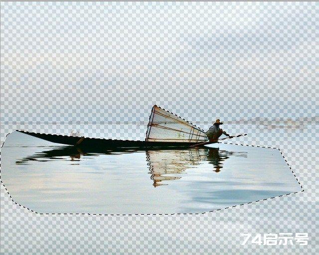 PS合成 唯美月夜渔舟场景