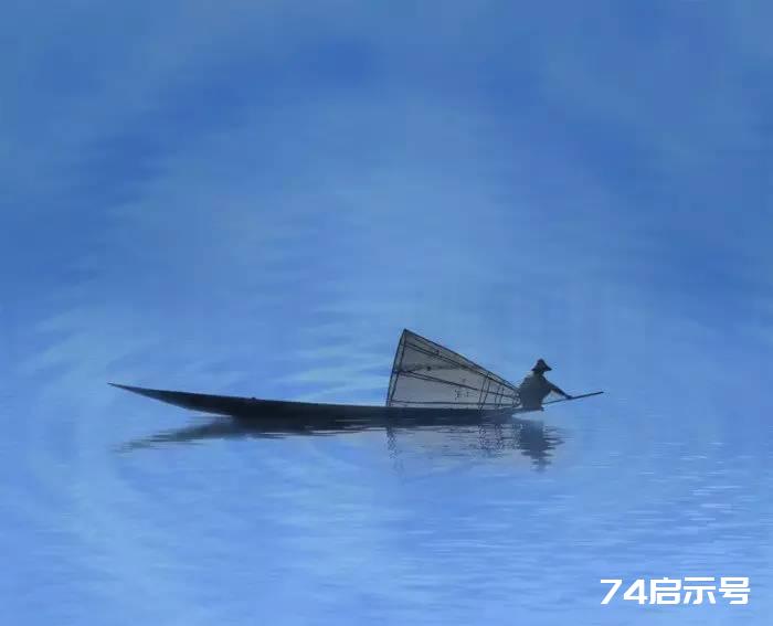 PS合成 唯美月夜渔舟场景