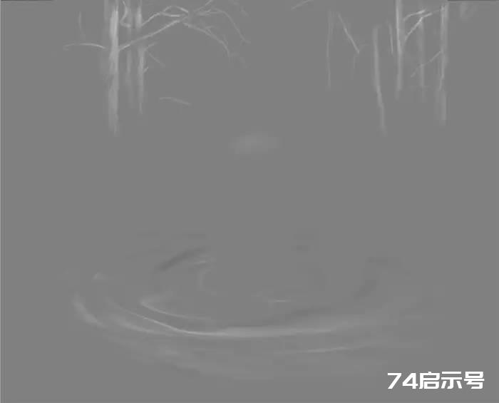 PS合成 唯美月夜渔舟场景