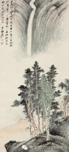 张大千山水画作品欣赏（一百十三）