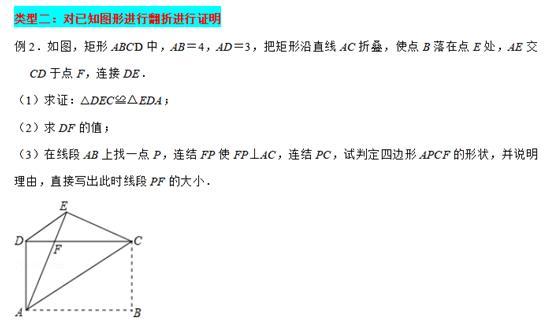 与翻折或轴对称作图有关的几何证明题解析