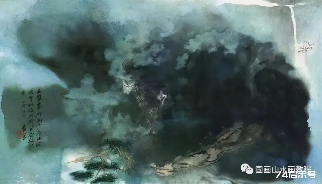 60幅 国画大师张大千的泼墨泼彩山水画作品赏析