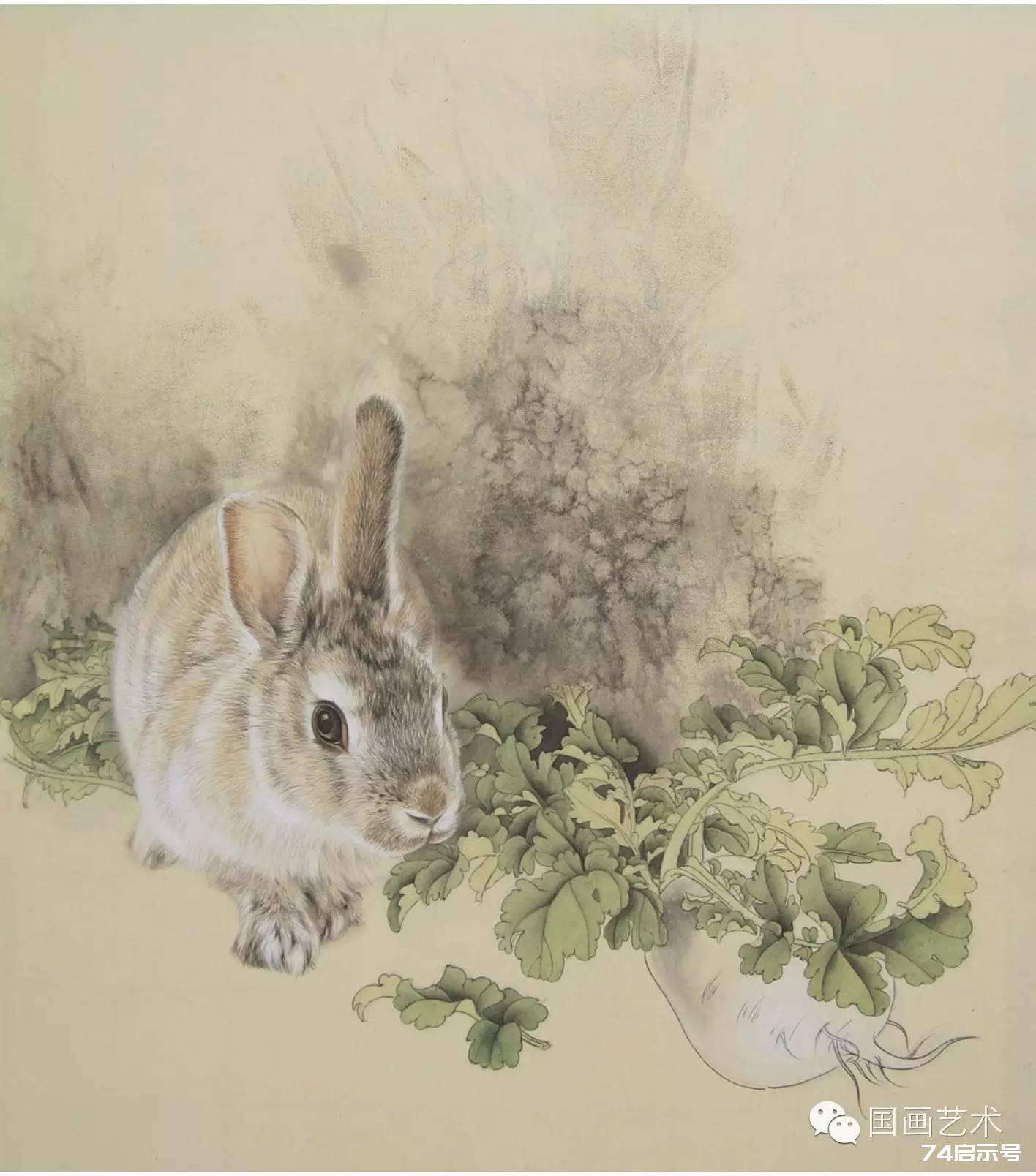 绘画技法：工笔兔子分步讲解