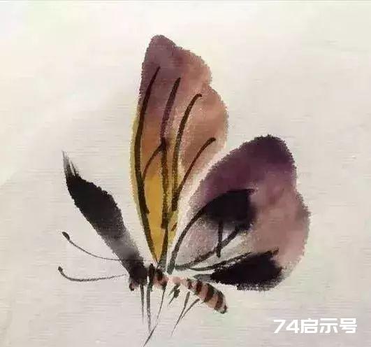 几种写意蝴蝶的画法，学会了拿去补景是一绝