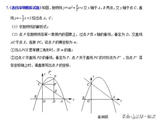 说说二次函数压轴题之等腰三角形存在性问题 对称点问题