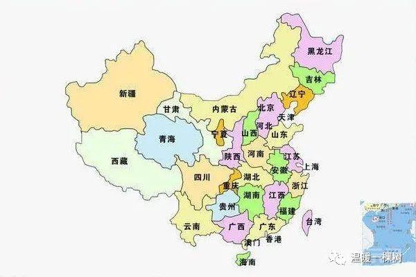 认识中国：中国行政区及地形