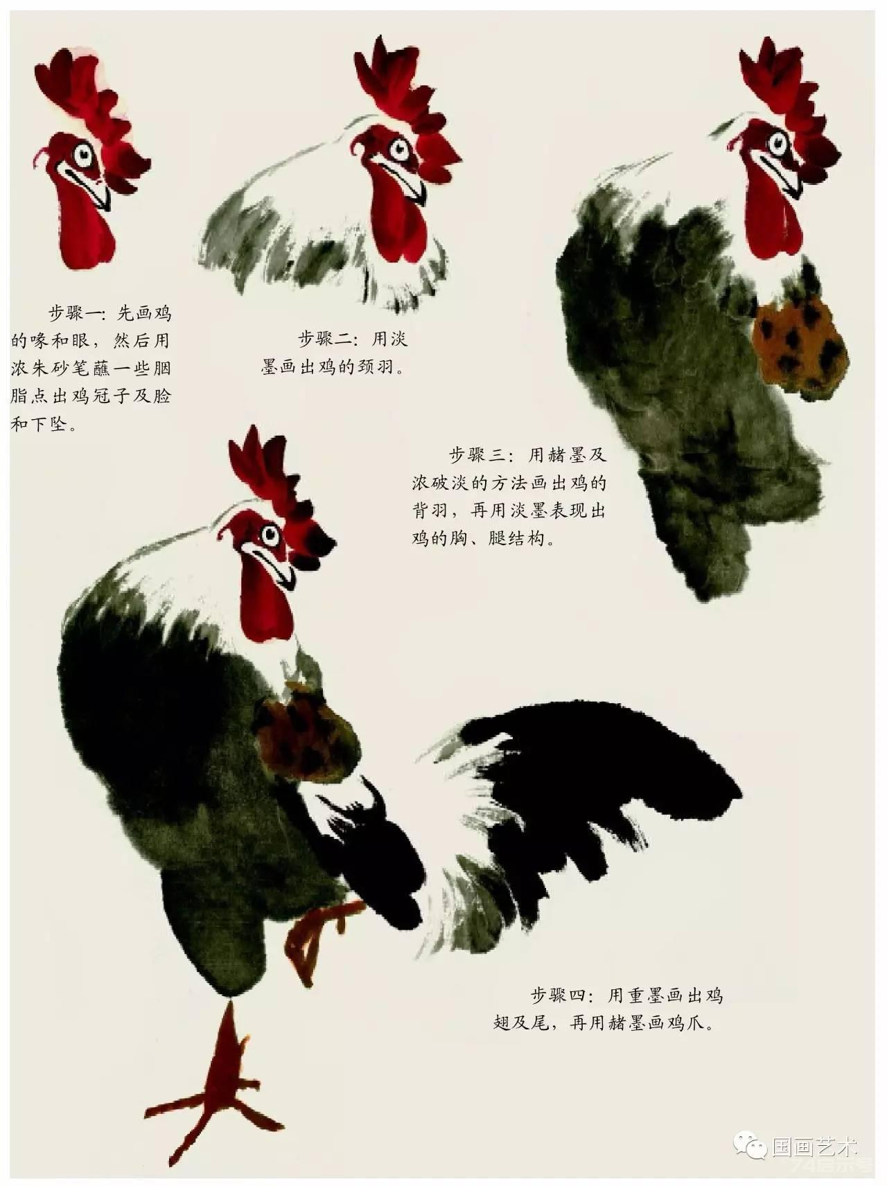 图文教程：鸡年学画各种鸡