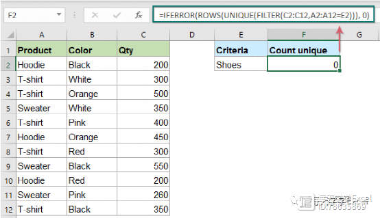 Excel技巧应用篇：根据条件计算唯一数值