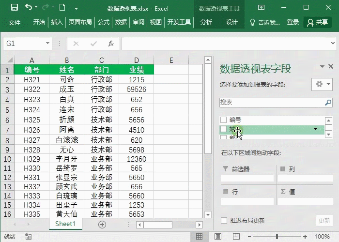 Excel数据分析篇：数据透视表的操作及使用技巧