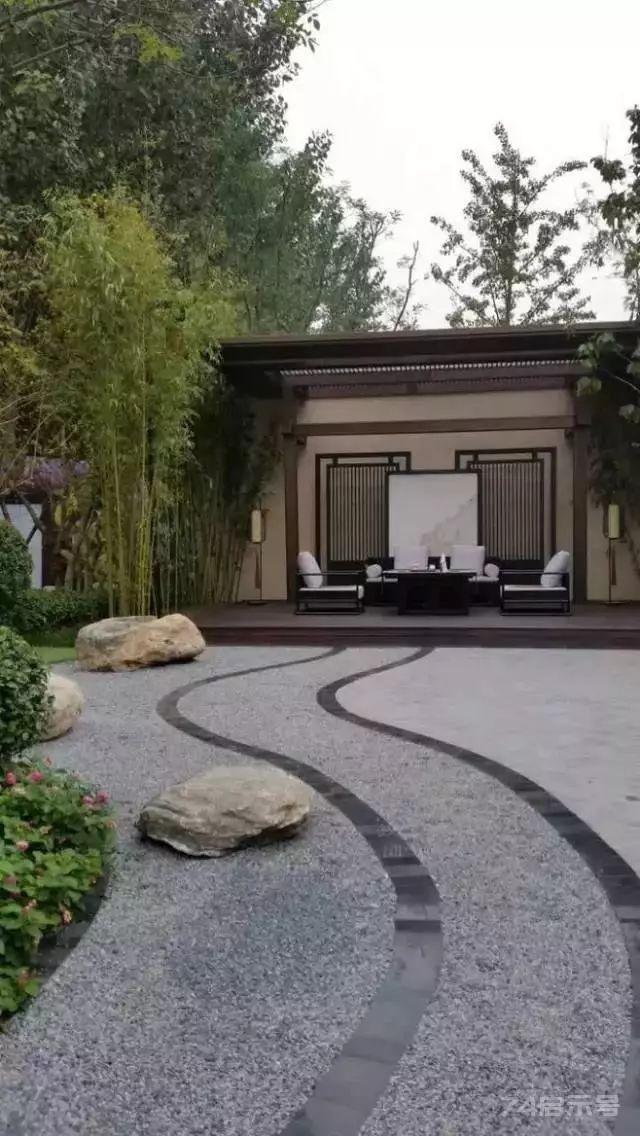 中式庭院铺装，瓦片居然也能有这样的妙用