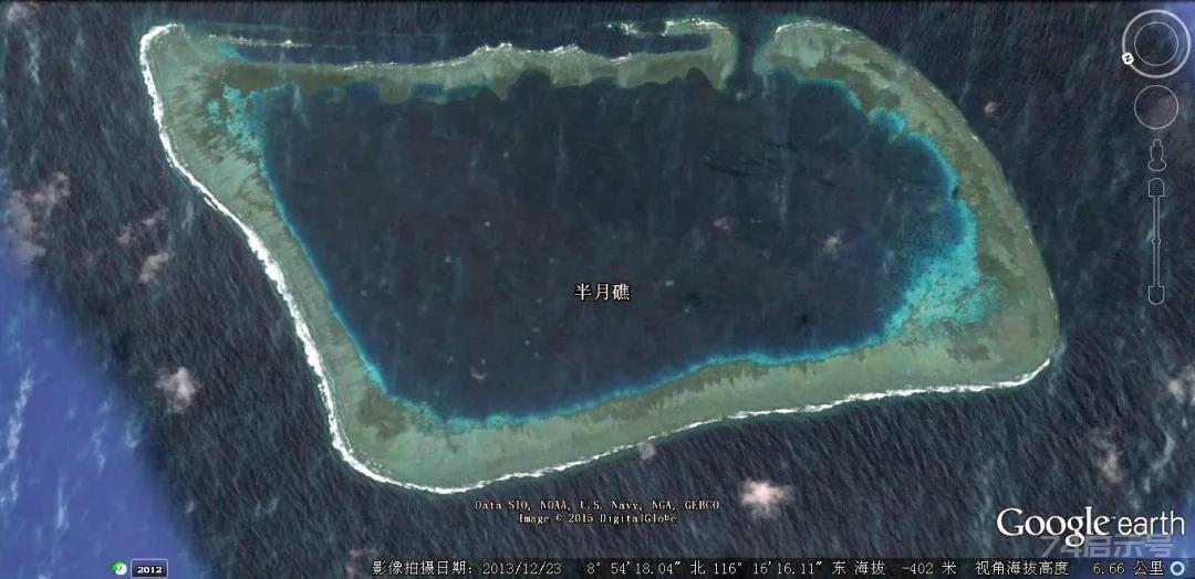 半月礁 半月礁，位于南沙群岛东南部，司令礁东北约6