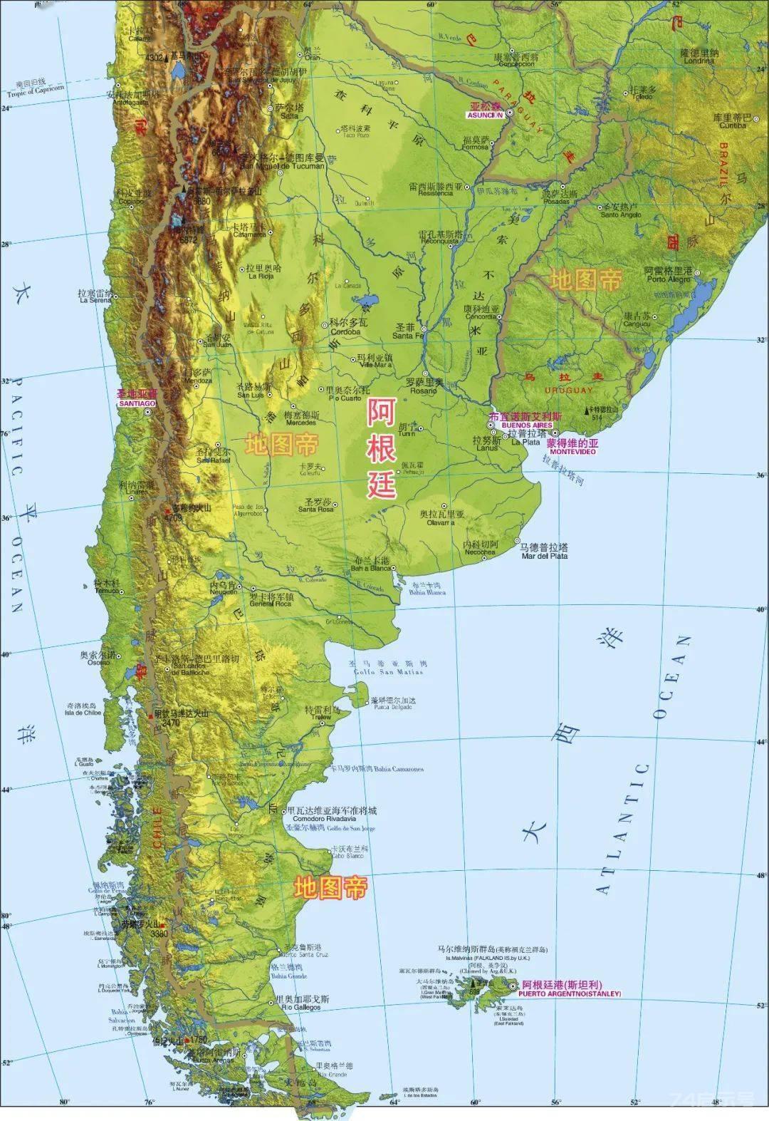 哪些国家的地图，“装得下”狭长的智利？02