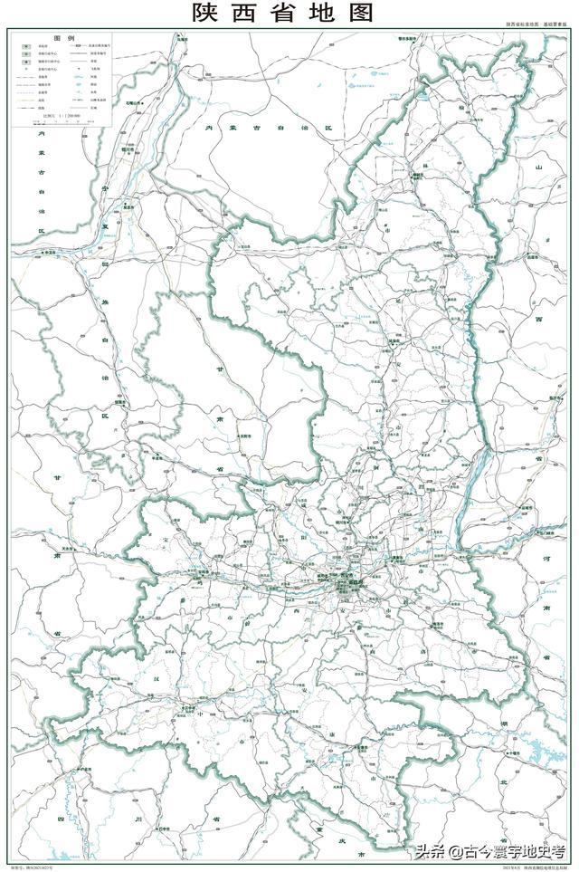 陕西省各市、县地图