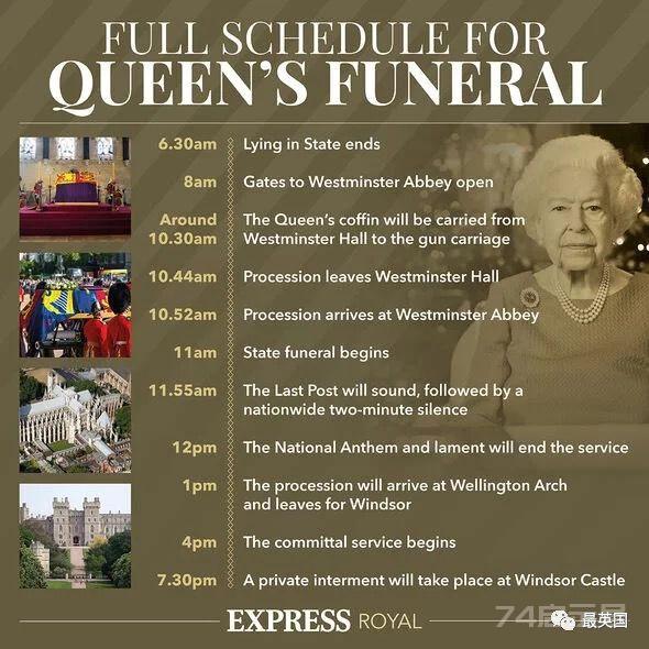 英女王葬礼细节最新曝光，9月19日11:00正式开始，全球直播|乔治六世|灵柩|国葬|威斯敏斯特