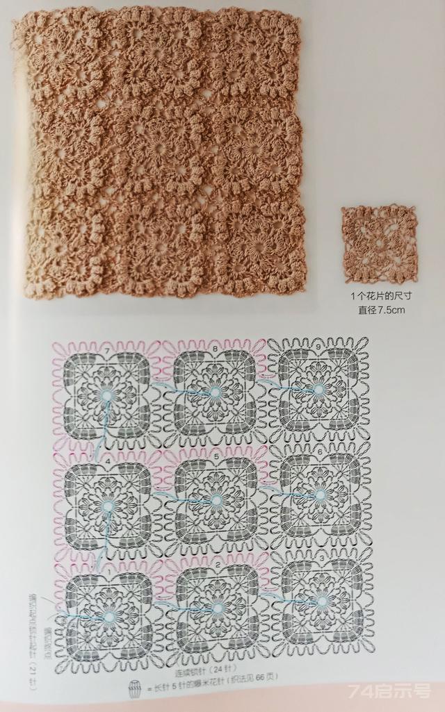 「编织技巧」十几款连片钩花的制作图解，可以多用途使用