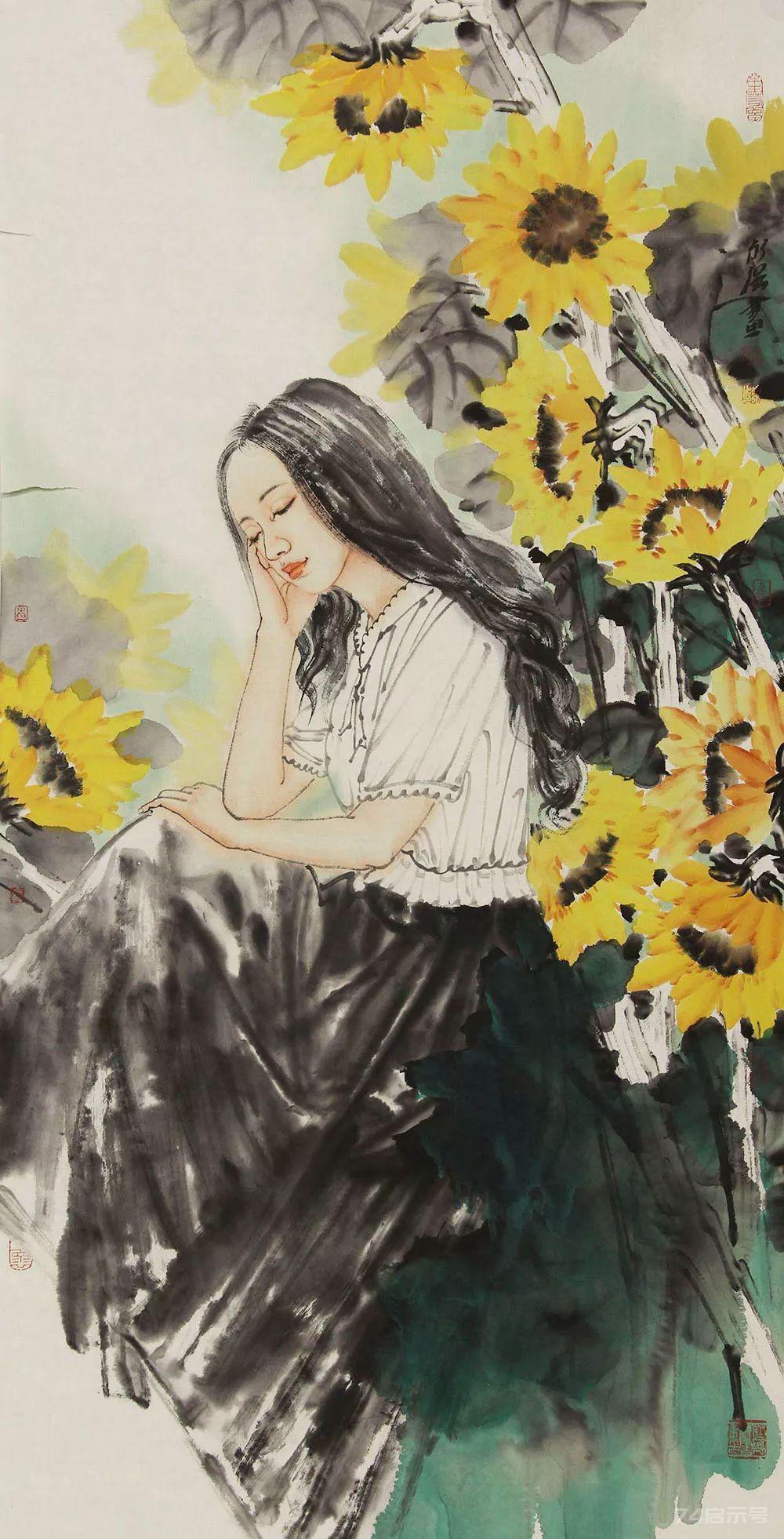 年轻画家的写实美女人物画，将东方女性的美展现得淋漓尽致