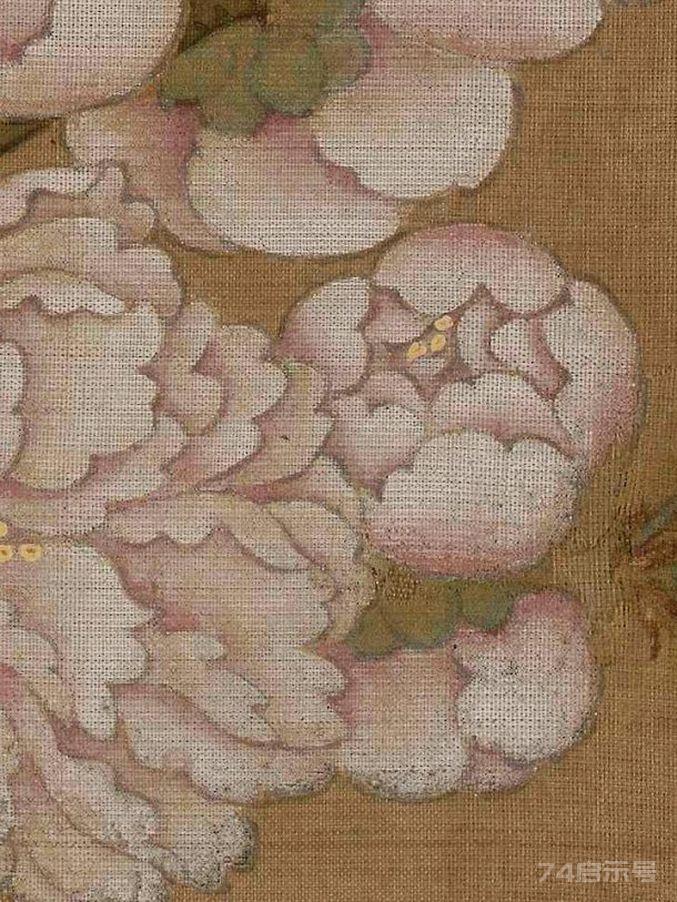 宋佚名《碧桃图》纨扇（北京故宫博物院藏）