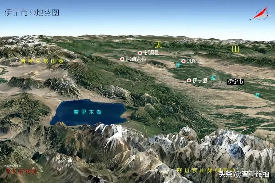 新疆各地市3D地势图来了！