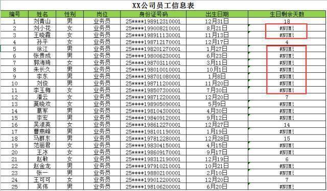 Excel设置生日提醒，就是这么简单！