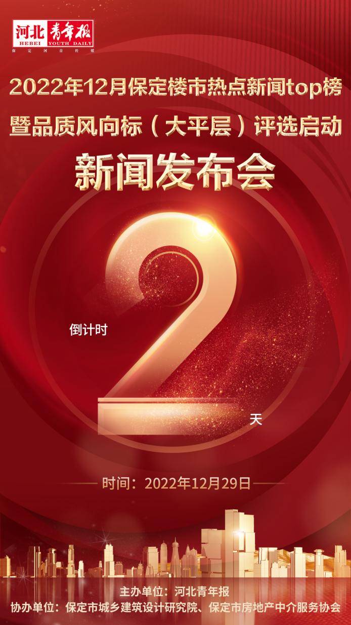 倒计时2天！2022保定房企品质风向标评选即将启动