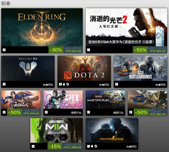 Steam年度最佳：《老头环》《COD19》领跑畅销榜