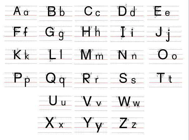 26个英文字母的大小写正确书写格式（附示范视频）