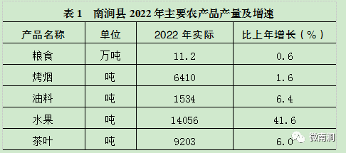 南涧彝族自治县2022年国民经济和社会发展统计公报