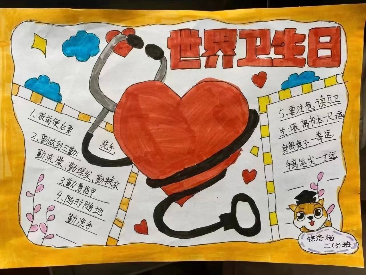 汝南师范学校附属小学开展“世界卫生日”主题教育活动