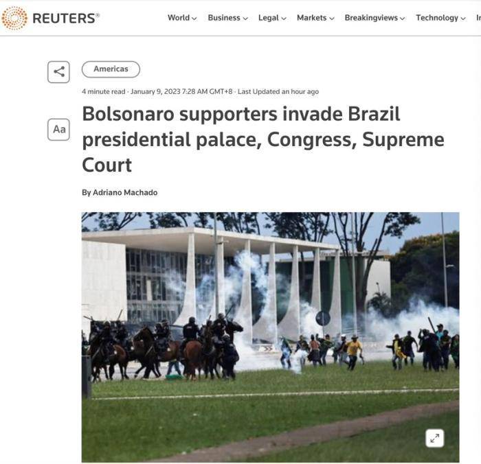 巴西国会、最高法院和总统府均已被安全部队夺回，多人被捕