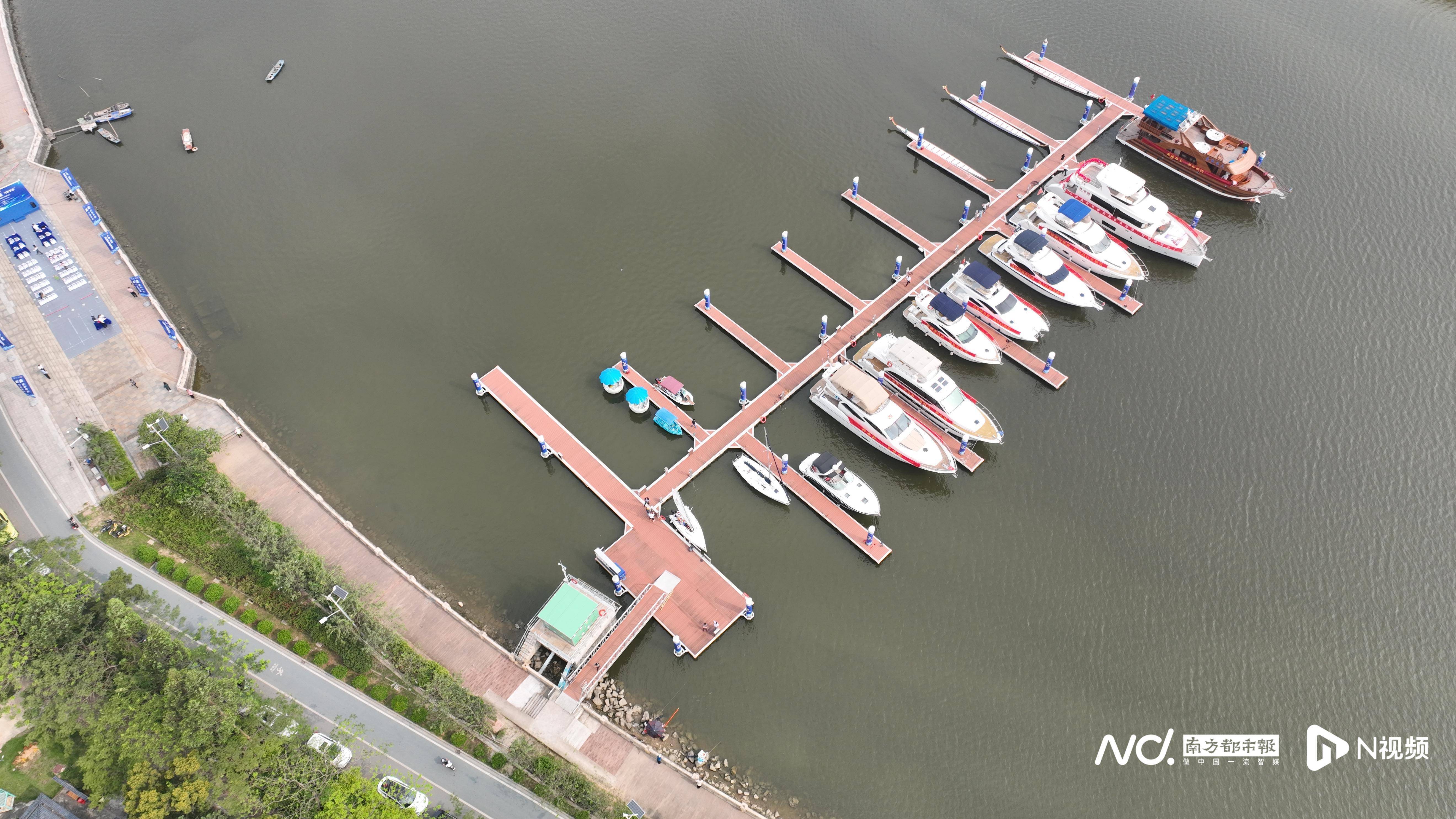广州黄埔长洲岛游艇码头投入运营，可租游艇，玩龙舟皮划艇