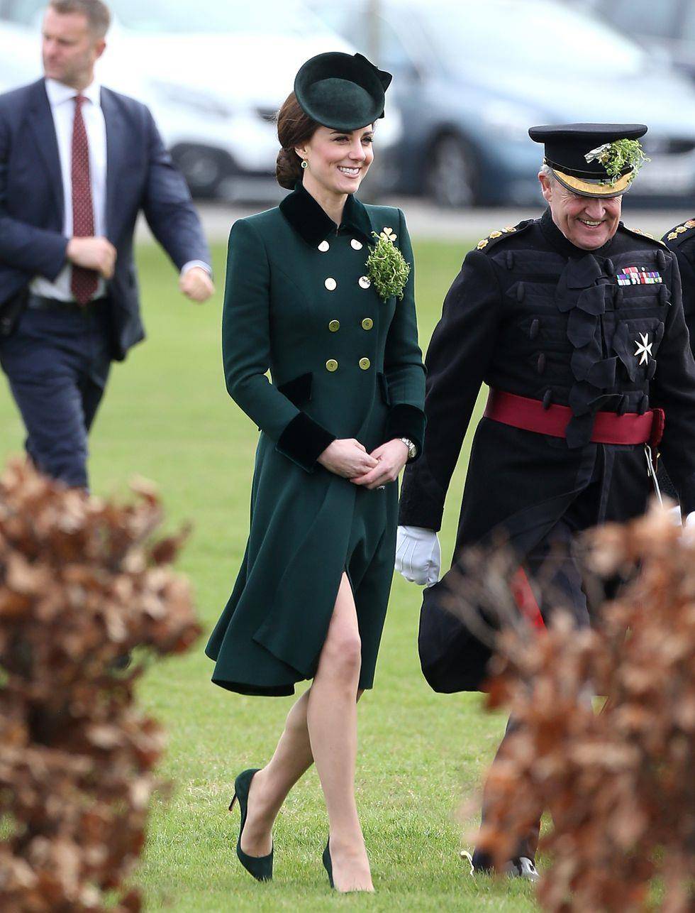 盘点“凯特王妃”圣帕特里克节服装，绿色造型高贵又大气，真惊艳