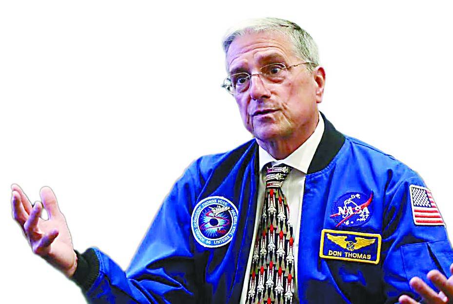 美退役宇航员唐·托马斯接受环球时报专访：“中美在太空中不是对手”