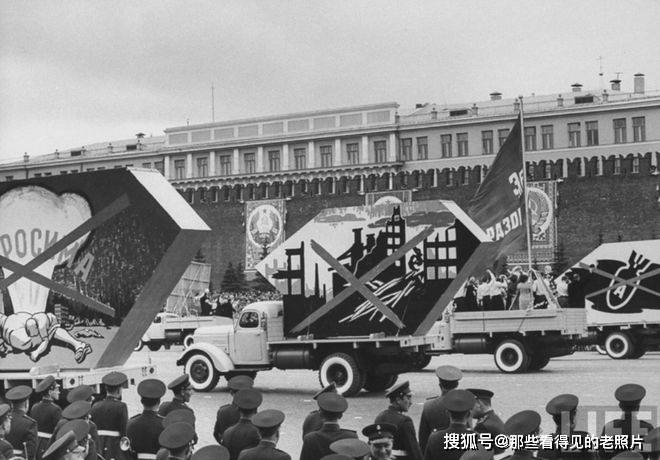 老照片 1961年五一劳动节苏联莫斯科的盛大活动 见识了苏联的强大