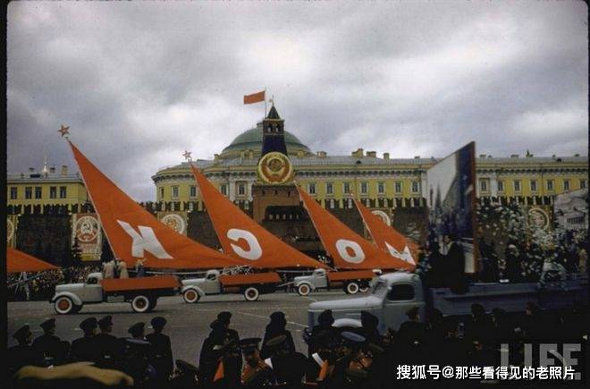 老照片 1961年五一劳动节苏联莫斯科的盛大活动 见识了苏联的强大