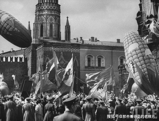 老照片 1961年五一劳动节苏联莫斯科的盛大活动 见识了苏联的强大