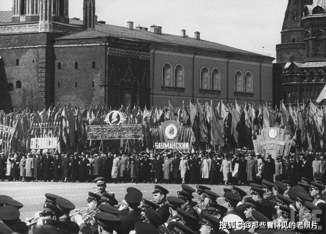 老照片 1961年五一劳动节苏联莫斯科的盛大活动 见识了苏联的强大