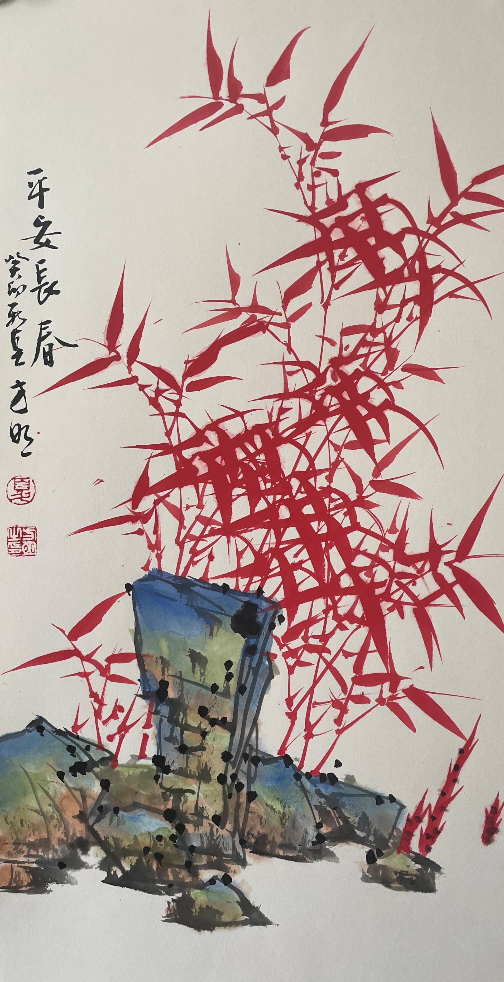 借古开今当代画竹高手 ——夏方明竹林山水画艺术欣赏