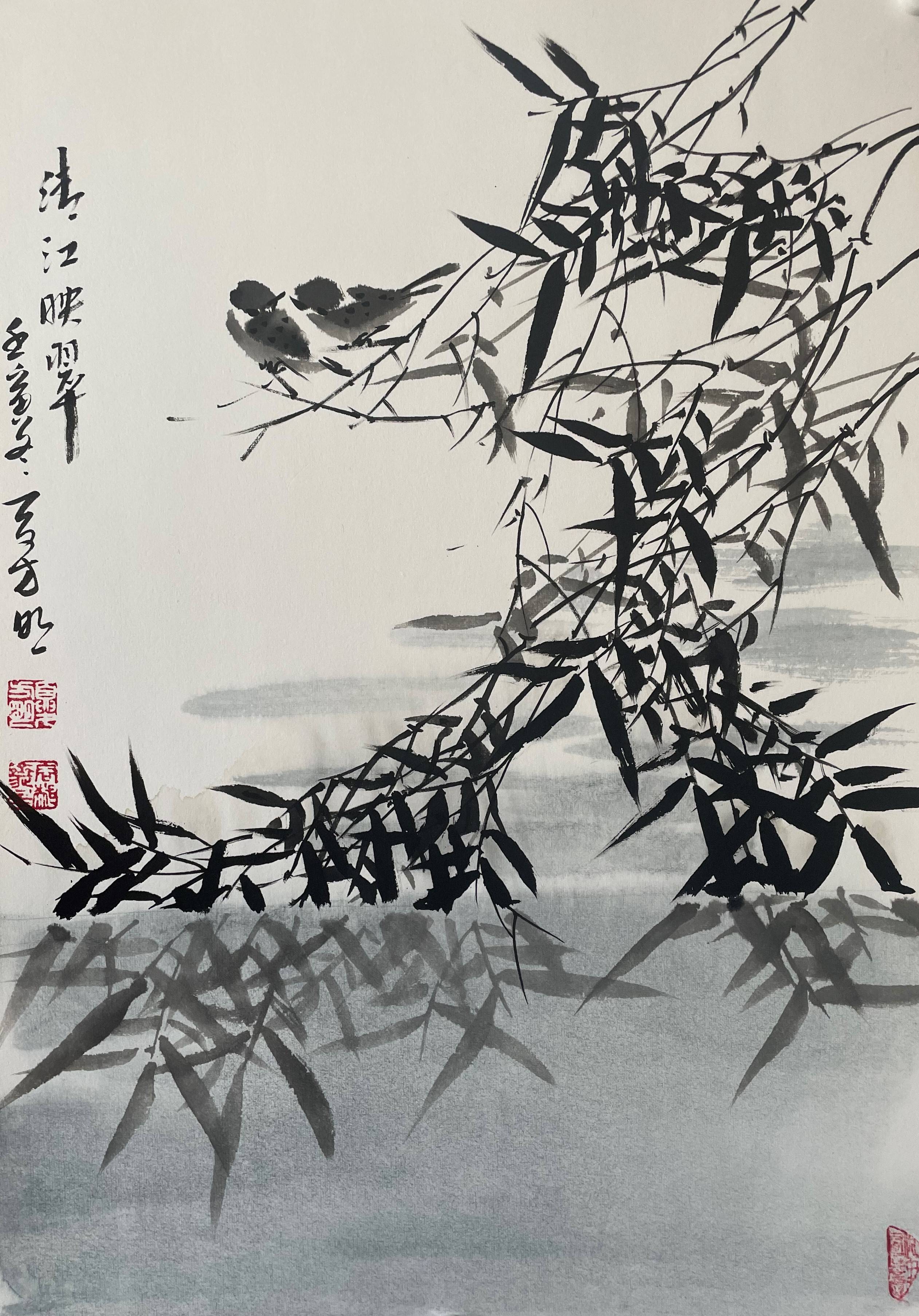 借古开今当代画竹高手 ——夏方明竹林山水画艺术欣赏