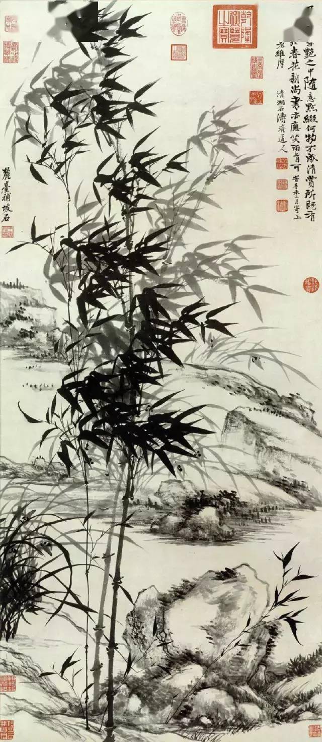 八雅轩丨【艺术经典】石涛. 郑板桥.吴昌硕.吴镇.启功“五家竹风飘然而至