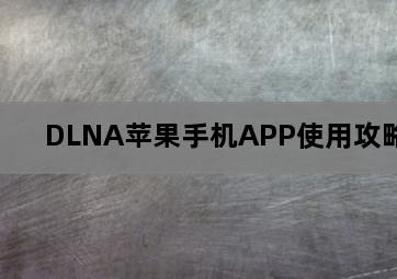 DLNA苹果手机APP使用攻略