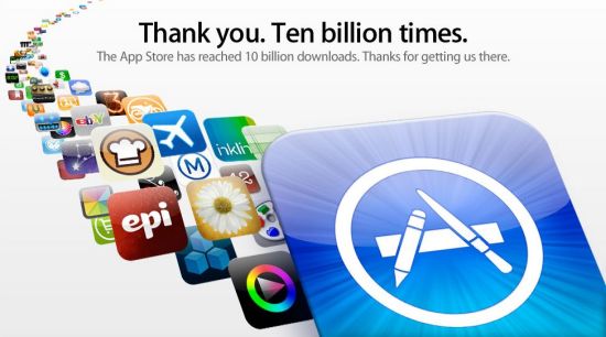 苹果iOS应用程序商店下载量突破100亿