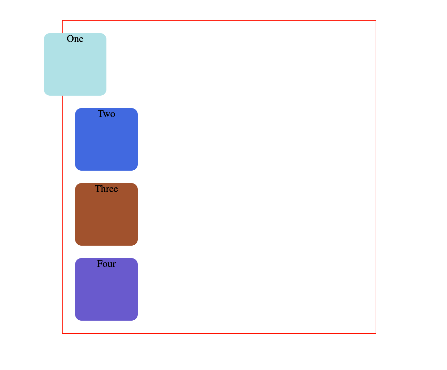 CSS 定位——绝对定位和相对定位示例