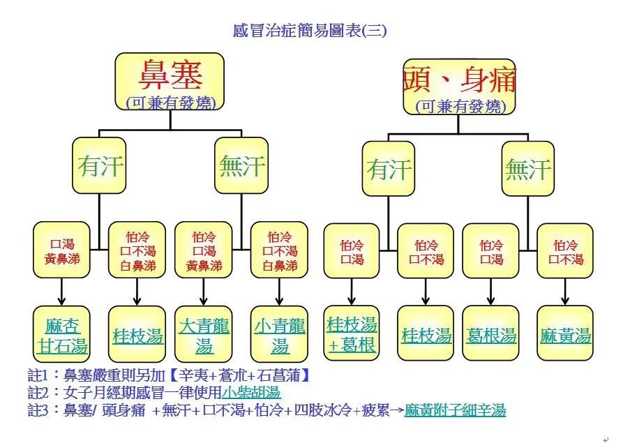 倪海厦：治疗感冒经方简易图表及十六经方（果断收藏）