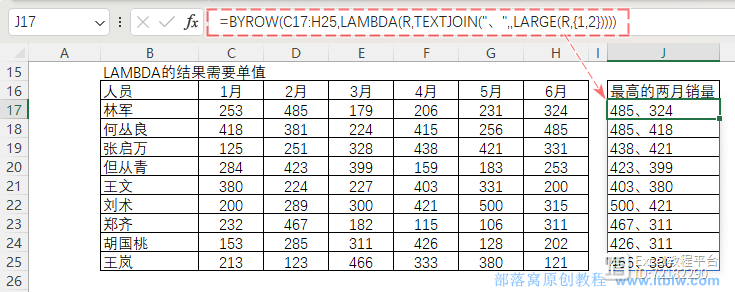 Excel新函数BYROW和BYCOL函数用法详解：逐行逐列批量运算
