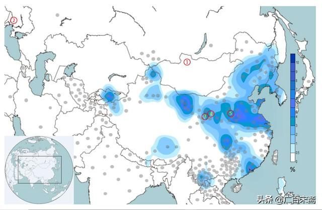而上述国家和地区广泛分布拥有M120的人们这一事实，再次充分证明我的华夏文明起源和迁