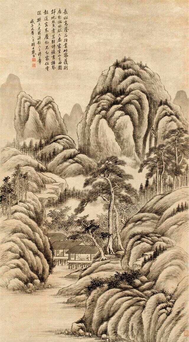 你能看出他在模仿谁吗，戴熙山水画欣赏